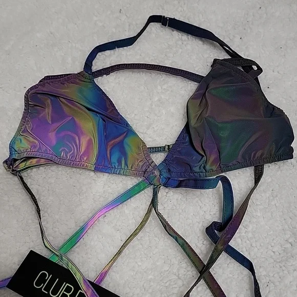 DOLLS KILL X CLUB EXX REFLECTIVE BODYSUIT - Picture 5 of 12